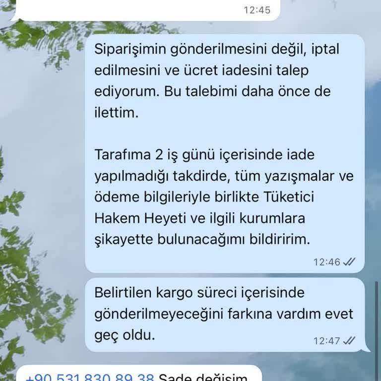 Kargo Gecikmesi Ve Çelişkili Bilgilendirme Nedeniyle Sipariş İptali Talebi