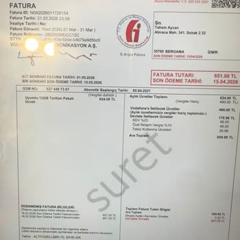 Hattım Dondurulmadı Ve 1.953 TL Haksız Fatura Kesildi