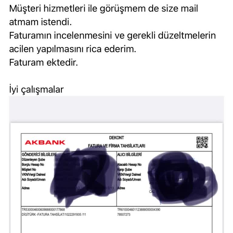 Faturamda 1.914 TL Şişirilmiş Ücret Ve Müşteri Hizmetlerinden Yanıtsızlık