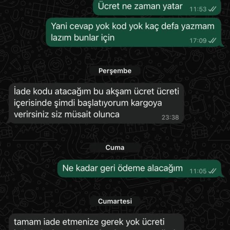 Kapıda Ödeme Yapılan Siparişin Tam İadesi Ve Hediye Ürün Gönderilmemesi Sorunu