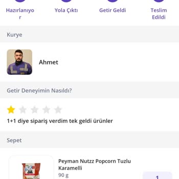Getir Market Şikayeti