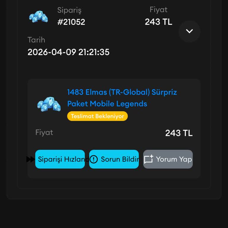 Ödeme Alındı Ancak Mobile Legend Ürünüm Hesaba Yansımadı