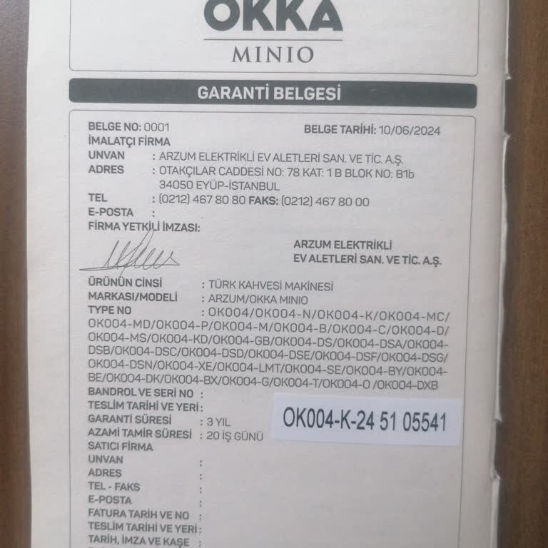 Arzum Okka Minio Kahve Makinesi Sigortayı Attırıyor Garanti Değişim Talebi