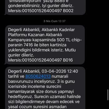 Akbank Kampanyasındaki 1.000 TL Chip-Para Ödülünden 500 TL Eksik