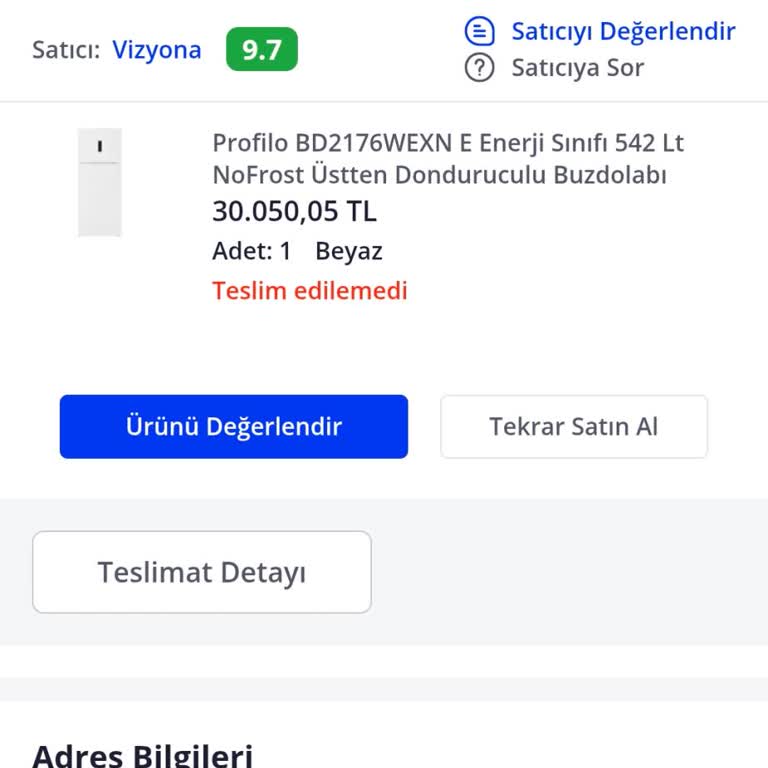 Siparişim Aktif Görünüyor Ancak Teslim Edilemedi