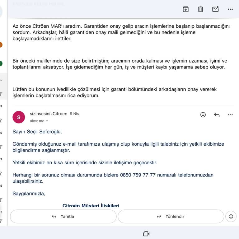 Citroen C5 SUV’da Tekrarlayan Motor Ve Katalizör Arızası, Garanti Sürecinde Sorumluluk Alınmaması