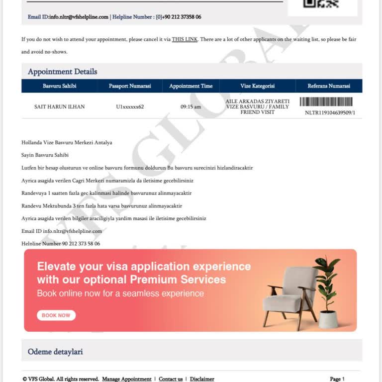 VFS Global Randevu Sistemi Çökmüş, Kızım İçin Randevu Alınamıyor