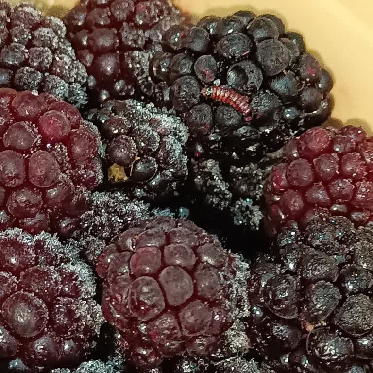 Dondurulmuş Böğürtlen Paketi İçinde Tırtıl Bulunması Gıda Güvenliğini Tehdit Ediyor