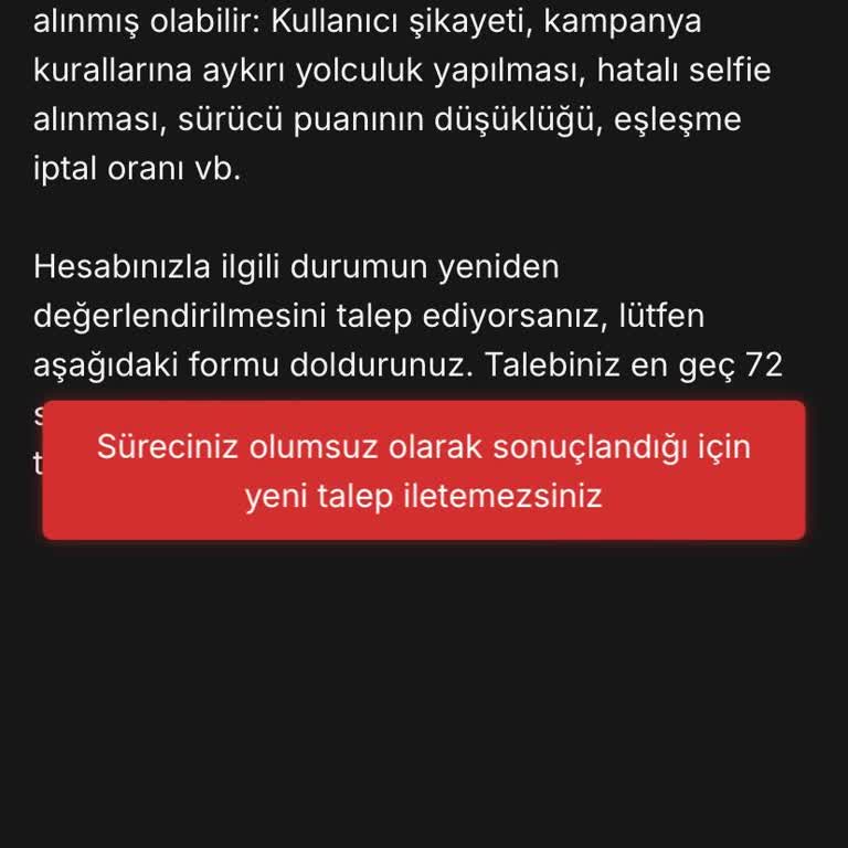 Yanlış Selfie Gerekçesiyle Hesabım Açılmıyor