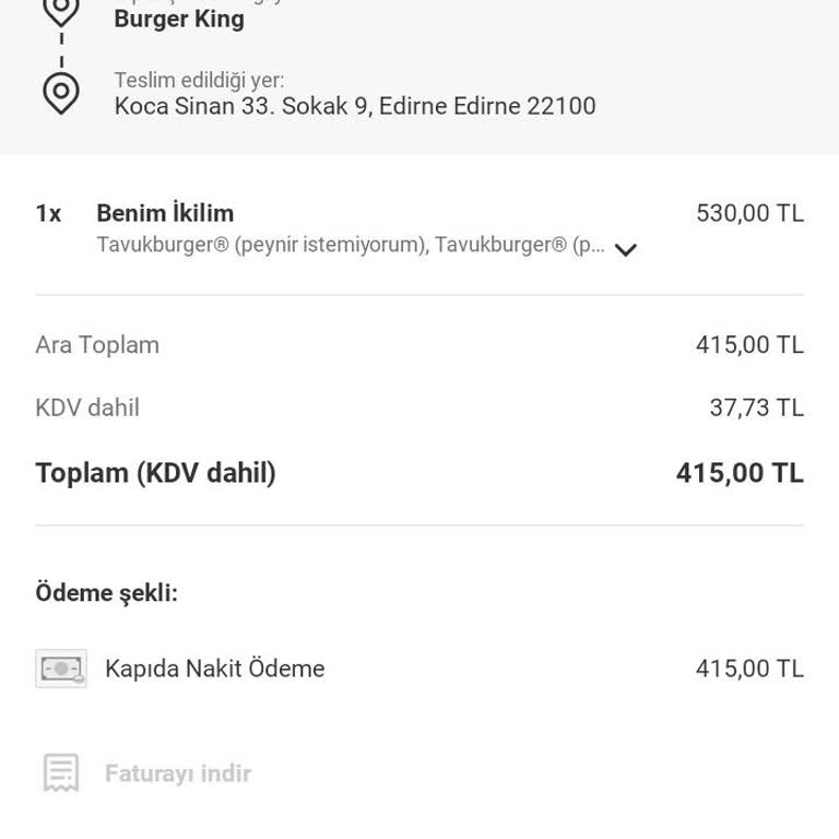 Dondurmalı Sufle Ücreti Alındı, Ürün Gönderilmedi Ve Kuryeye Ulaşılamıyor