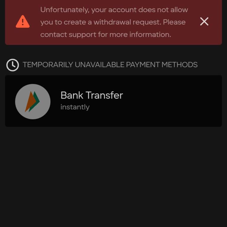 SBI Temporary Withdrawal Payment Method Option Stopped