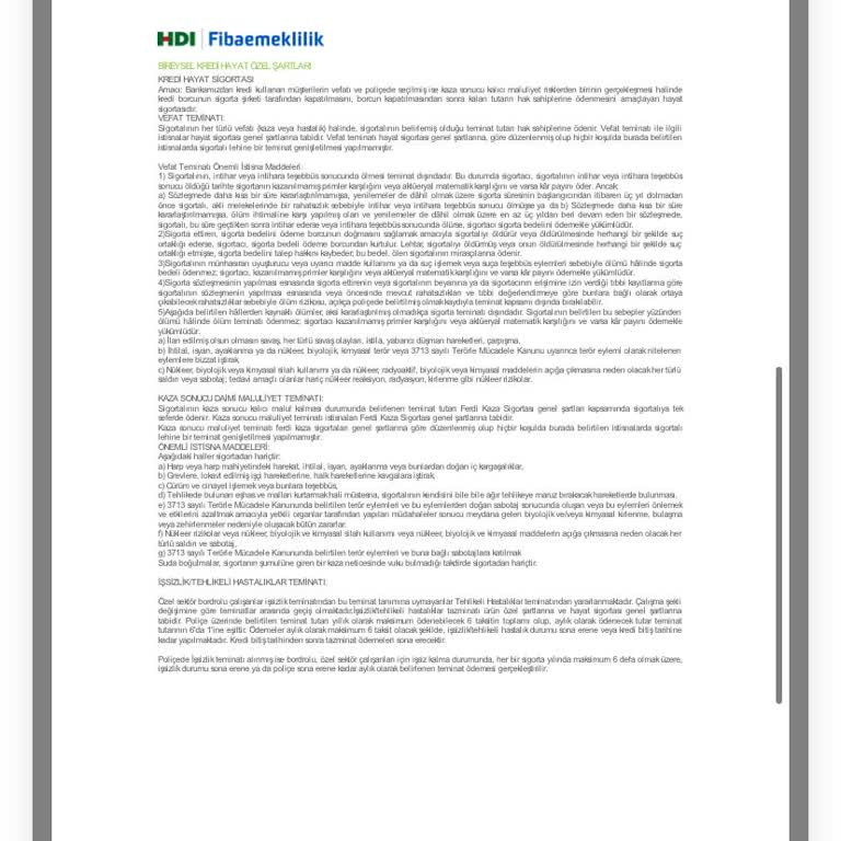 Getirfinans Sigorta Poliçesi İptali Sonrası Faiz Artışı İtirazı