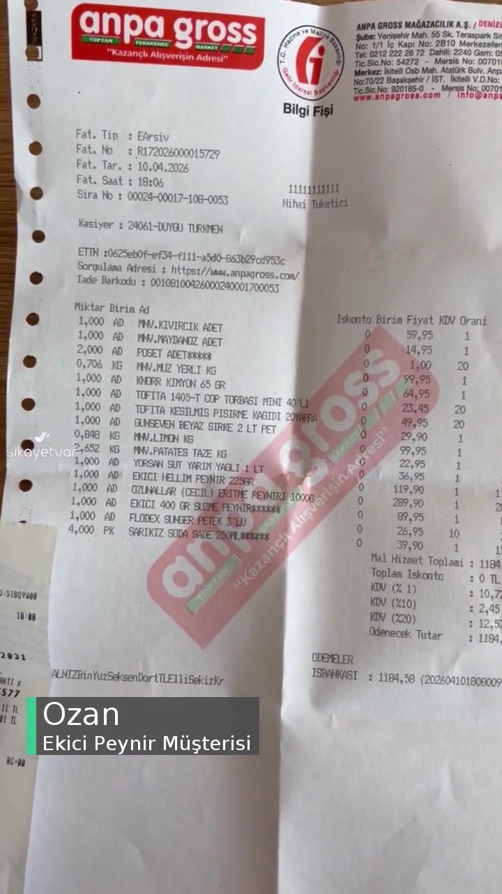 Ekici Peynir İçinden Ne Olduğu Belli Olmayan Maddeler Çıktı videonun kapak resmi