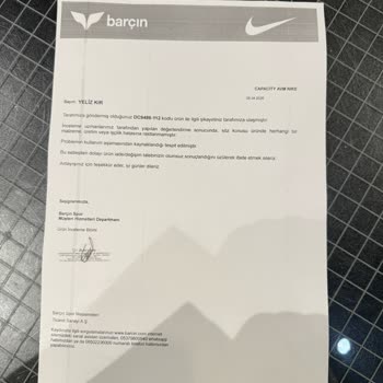 Nike Ayakkabısının Logo Dikişindeki Ayıplı Ürün Ve Red Kararı