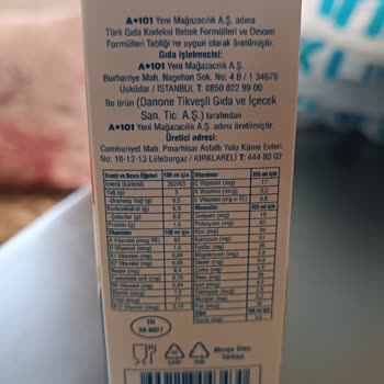 A101 Milkten Süt Suyla Seyreltilmiş