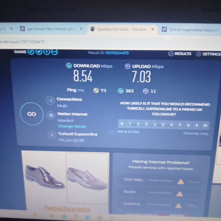 Taahhüt Edilen 50 Mbps Hızı Alınamıyor, Ücretsiz Servis Talebi