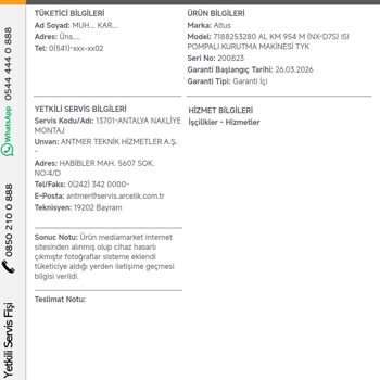 Media Markt’ta Kırık Kurutma Makinesi Ve Sorumluluk Reddi