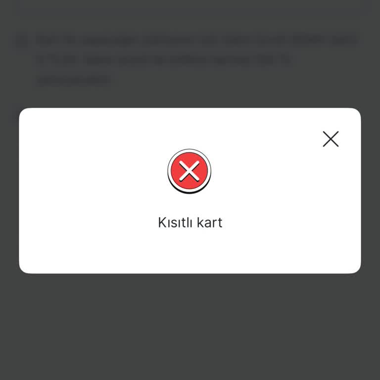 3.600 TL İade Edilmedi Ve Sanal Kartım Kısıtlandı