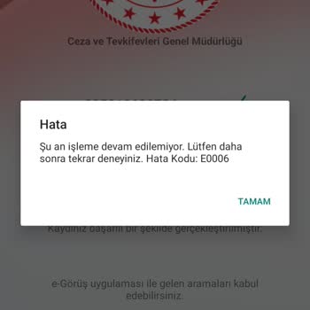 Patnos Cezaevi EGörüş’te Sürekli 0011 Ve 0006 Hata Kodlarıyla Giriş Sorunu