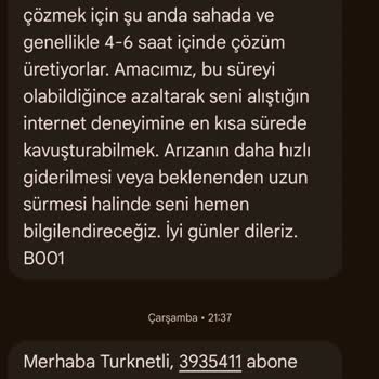 TurkNet Fiber Bağlantı Kesintileri Ve Yetersiz Şikayet Kanalı