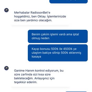 Radissonbet Çekim İptali Ve Bakiyenin Haksız Silinmesi