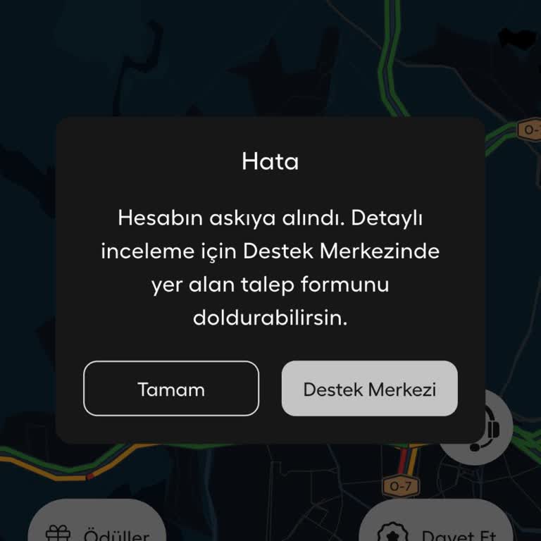 Martı Sürücü Hesabım Açıklamasız Askıya Alındı Ve Geri Dönüş Yok