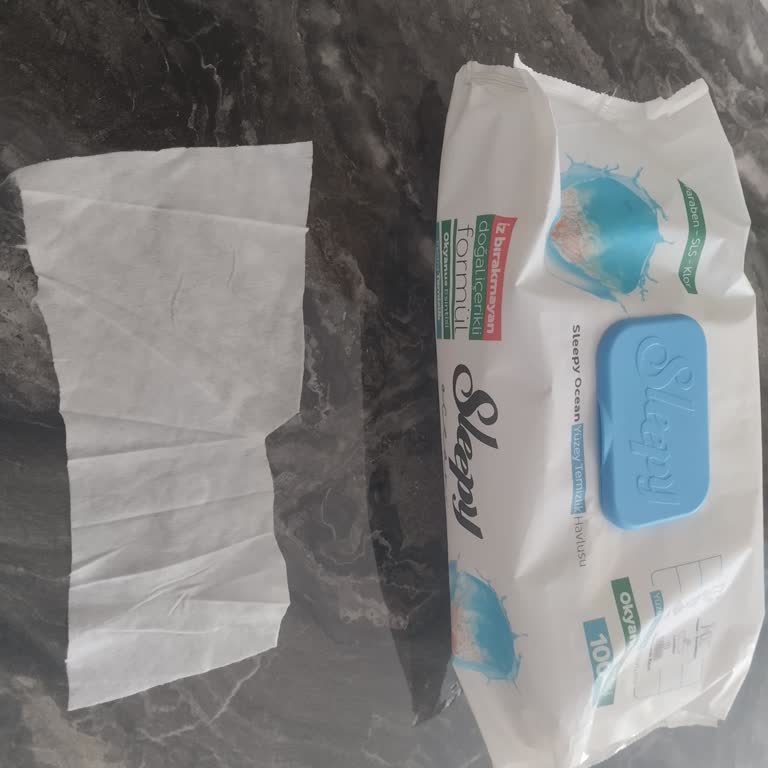 Sleepy Okyanus Esintisi Yüzey Temizlik Havlusunda Standart Olmayan Islak Mendiller