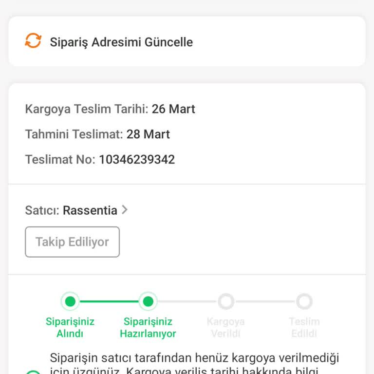 Sipariş Hazırlanıyor Aşamasında 20 Gün Bekleme Ve Müşteri Hizmetlerinden Yanıt Alamama