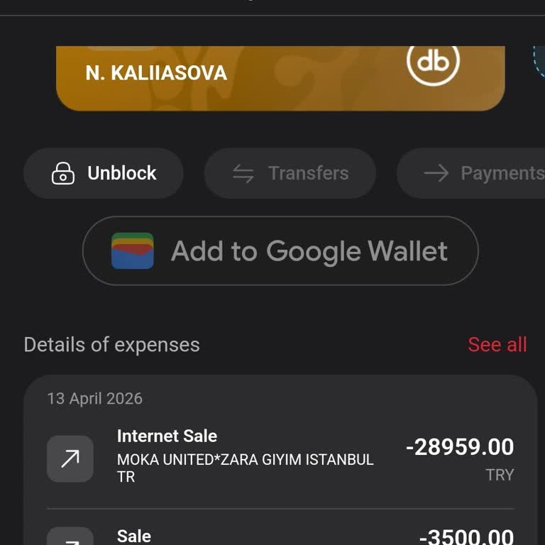 İzinsiz Zara Kart Harcaması 683 Dolar İadesi Talebi