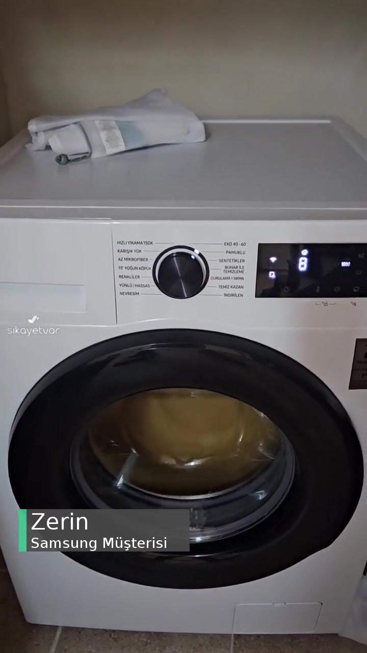 Samsung Çamaşır Makinesi Sanki Uçak, Çok Gürültülü videonun kapak resmi