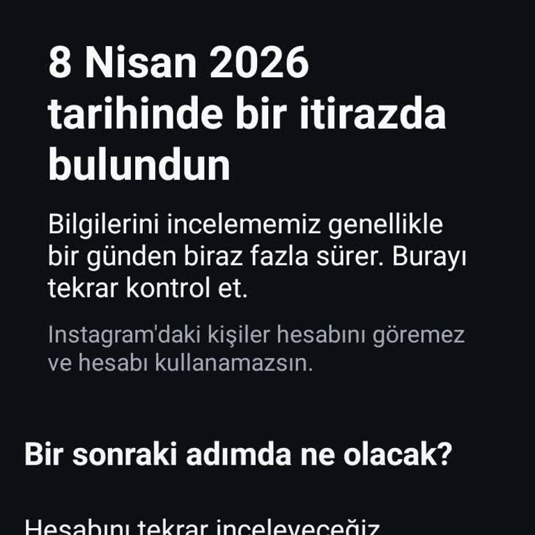 Instagram Hesabım Açıklama Olmadan Kapatıldı, Acil Açılma Talebi