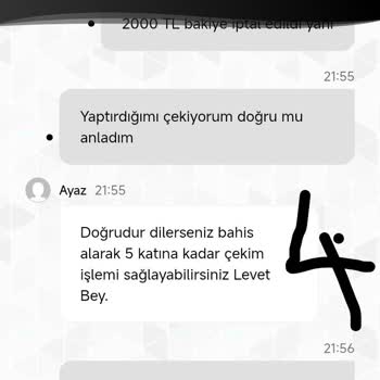 Betorbet Yanıltıcı Bonus Şartları Nedeniyle 2.000 TL Bakiyem Silindi, Geri İadesi Gerekiyor