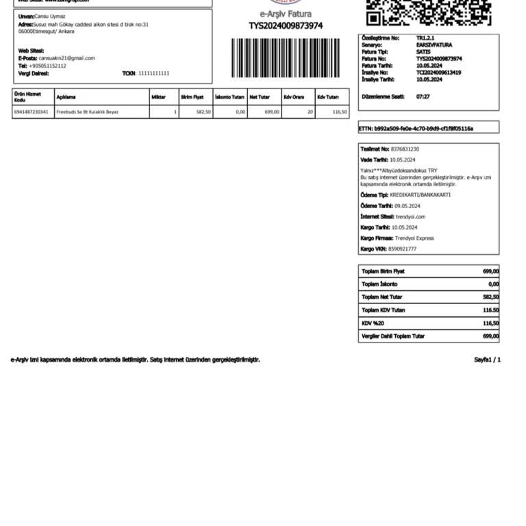 Garanti Süresi Ve Fatura İle Seri Numarası Uyuşmazlığı Nedeniyle Mağduriyet