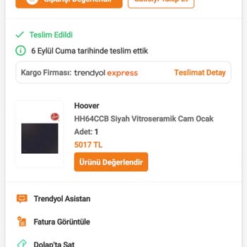 Hoover Ankastre Ocakta Sürekli Arıza Garanti Kapsamında Değişim Talebi