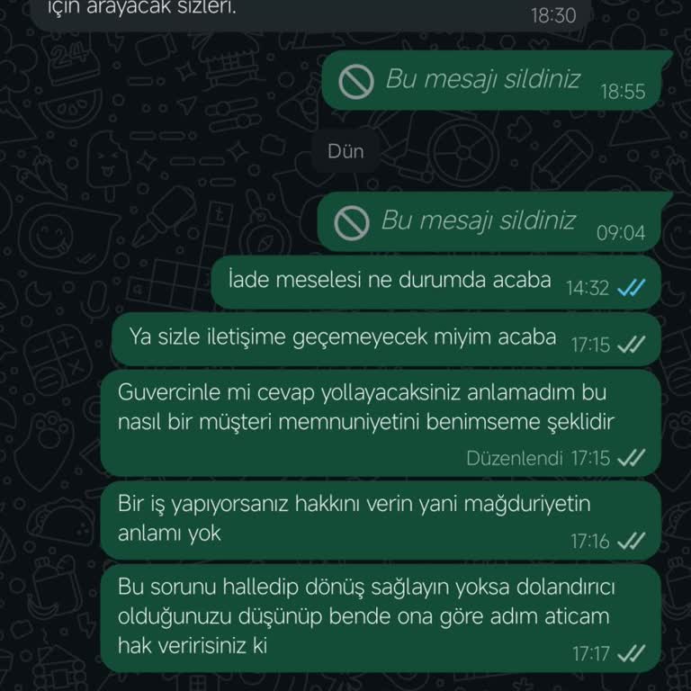 Tesetturia Butik’ten Ödeme Sonrası Ürün Gönderilmemesi Ve İade Talebi