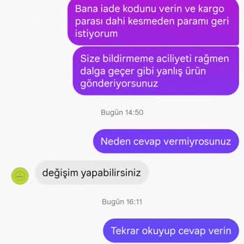 Yanlış Ürün Gönderimi, Özensiz Kargo Ve İade Reddi