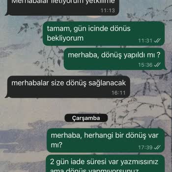 Yanlış Gönderilen Ürün Ve 2250 TL Geri Ödeme Talebi