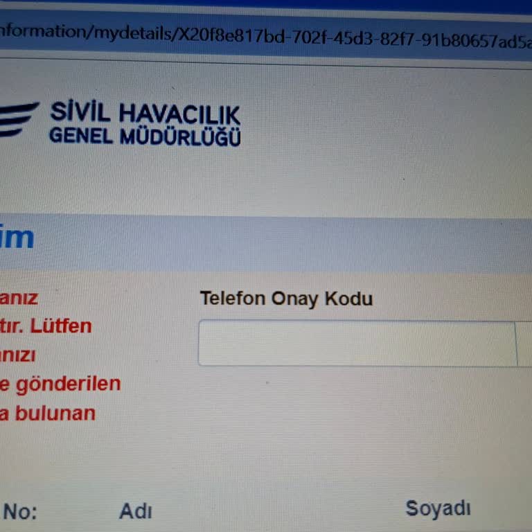 İHA Sertifikası Başvurusunda SMS Doğrulama Sorunu