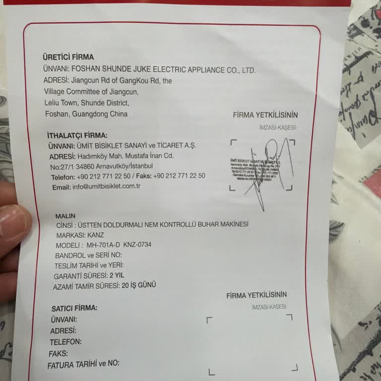 Kısa Sürede Bozulan Dijital Buhar Makinesi İade Talebi
