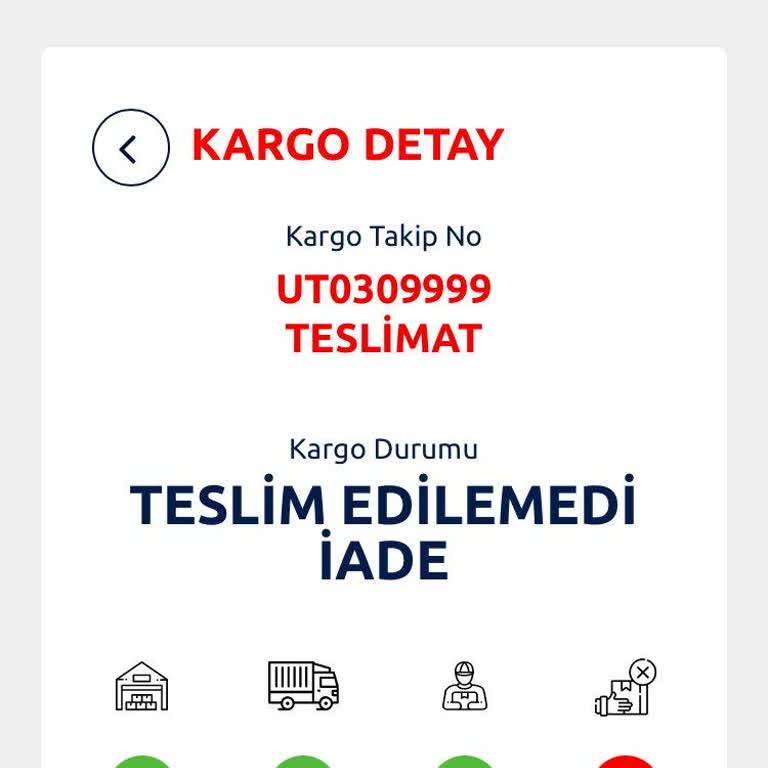 Teslim Edilemediği Söylenen Kargo İade Edildi Ve Müşteri Hizmetlerine Ulaşılamıyor
