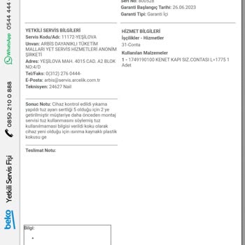 Beko Bulaşık Makinesi Cam Ürünleri Kullanılamaz Hale Getirdi, Servis Teknisyenleri Sorunu Çözmüyor