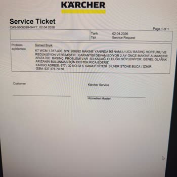 Karcher Basınçlı Yıkama Makinem Arızalandı Ve Kırık Şeklinde Geri Döndü