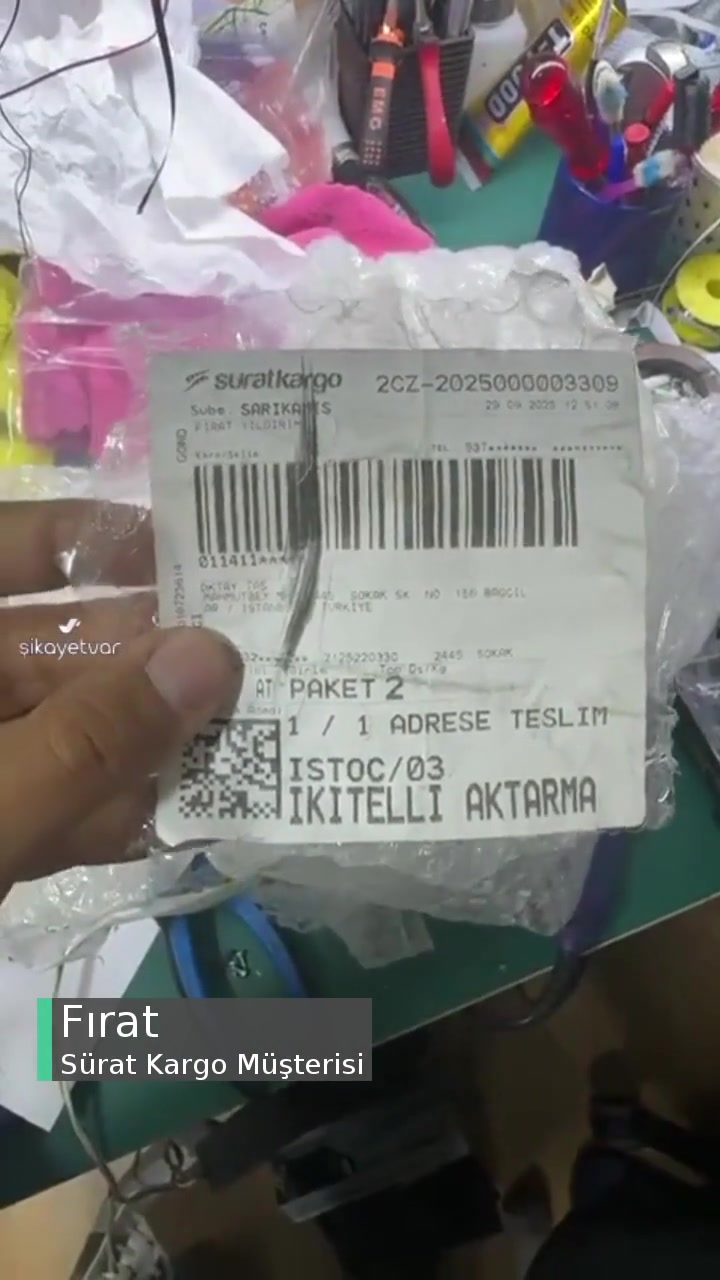 Sürat Kargo Kırılan Ürün! videonun kapak resmi