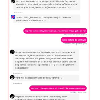 Çalışmayan Yüksek Basınçlı Yıkama Tabancası İçin İade Ve Fatura Sorunu