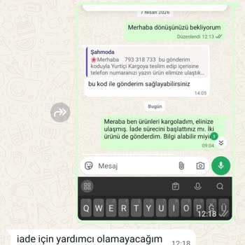 Şahmoda.com.tr'de İade Ve Değişim Sorunları Ve Yanıtsız Kargo Ücretleri