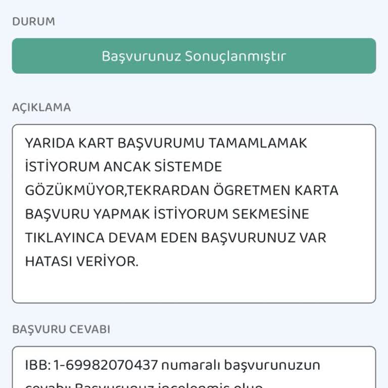 Yanlış Yönlendirmeler Ve Sistem Hataları Nedeniyle Öğretmen Abonman Kartı Alımında Mağduriyet