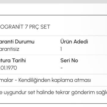 Karaca Kaplaması Soyulan Granit Tencere Seti Değişim Talebi Reddedildi