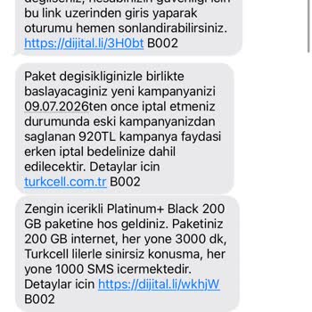 Turkcell İzinsiz Platinum+ Black 200 GB Paketi Ve 2700 TL Ücret İtirazı