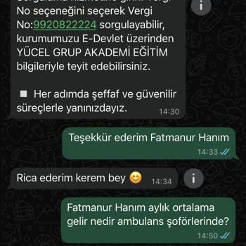 Ambulans Şoförlüğü Eğitimi Ücret Talebi ve İtiraz