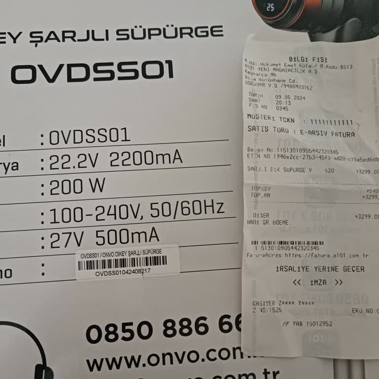Onvo Dikey Süpürge Şarj Olmuyor Ve E2/E5 Hataları Veriyor